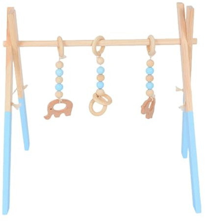 Gymnastik für Babys, Aktivitätsturm für Kleinkinder, Sport für Kleinkinder mit Rahmen aus Holz, ohne Geruch, Tragegestell für Babys, aus Holz, für Kleinkinder ab 3 Monaten