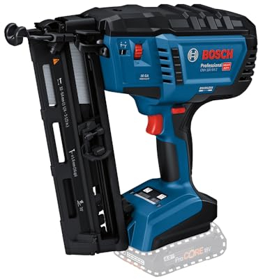 Bosch Professional 18V System Akku Holznagler GNH 18V-64-2 (Einzelschussauslösung, für folgend Nägel geeignet: 32–64 mm, 16 ga (1,6 mm) und 20° Magazinwinkel, ohne Akku/ Ladegerät)