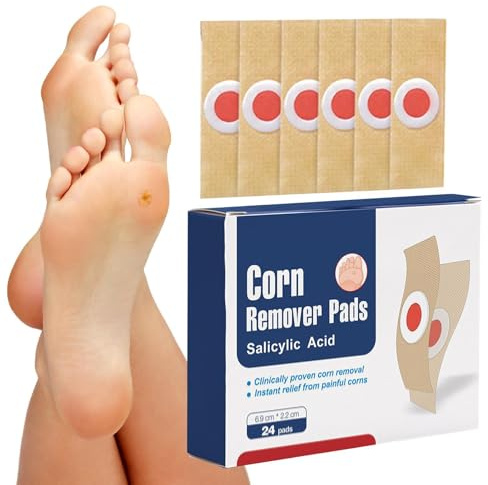 dzqad Extracteurs de cors pour les pieds, 24 coussinets anti-callosités, Élimine les cors rapidement et offre une protection amortie contre la pression et la friction des chaussures.