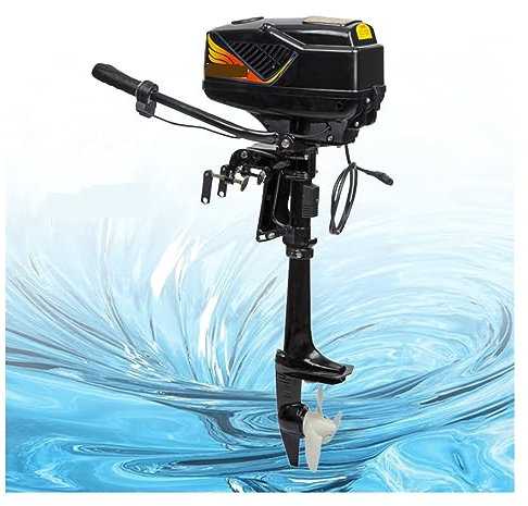 Elektro Außenborder, Hochleistungs-Elektro-Außenbord-Trolling-Bürstenloser Motor, Langschaft 1000 W Fischerbootmotor 48 V, Zubehör Marine