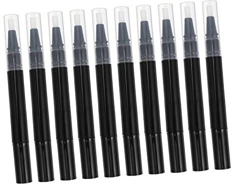 DRESSOOS 10stücke Leere Maniküre-stifte Transparent Drehbar Mit Pinsel Wiederbefüllbare Nagelöl Nagellackpens Für Frauen Vielseitig Einsetzbar Für Nagelpflege Und Make-up Zubehör