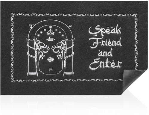 AAZZKANG Outdoor Mat Front Door Welcome Doormat with Anti Slip Rubber Backing Quickly Absorb Mud Easy to Clean Speak Friend and Enter Doormat Mats Decorative