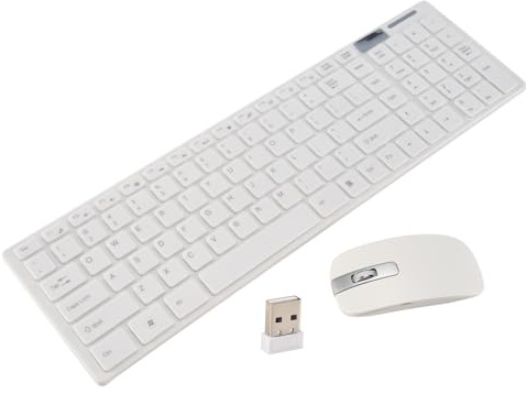 Tuesoa Teclado InaláMbrico Delgado + Juego de Mouse óPtico InaláMbrico para PC y Computadora PortáTil