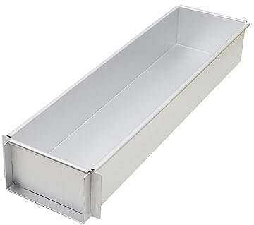 sporful Molde rectangular de aluminio para tartas de queso con parte inferior extraíble para hornear brownies y tartas de queso, apto para horno