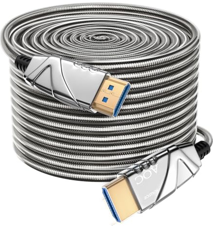 Ploiwue lungo 8k HDMI opticafiber cavo 5M Metal Armor Jacket attivo ottico AOC 2.1cable 48Gbps ultra alta velocità cavo Funzione per HDTV/Projec tor Home Theatre Gaming box Blu ray player proiettore