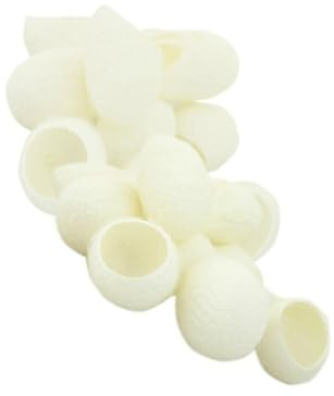 Seide Naturseidenkugel Peeling 200 Stück für Hautpflege | Gesichtsreinigung, Aufhellung und Mitesserentfernung, für Gesicht und Augenpartie, Weiß