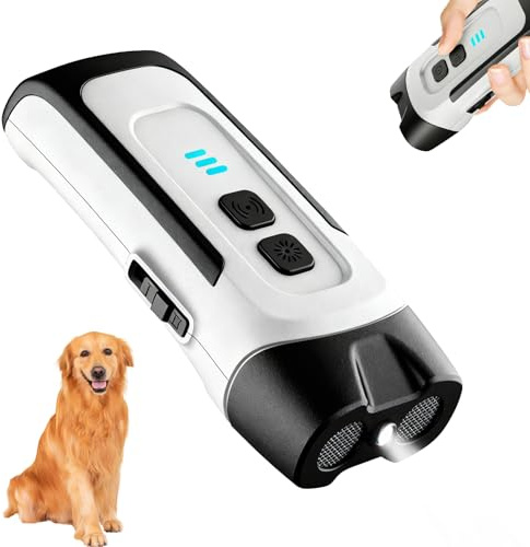 LAIVIYA Anti Bell Gerät Hunde Antibell Ultraschall Gerät Wiederaufladbar Handgerät Hundegebell Stoppen mit LED 2 Modi Antibell für Hunde Anti Bellen Gerät Drinnen Draußen Erziehungshilfen für Hunde