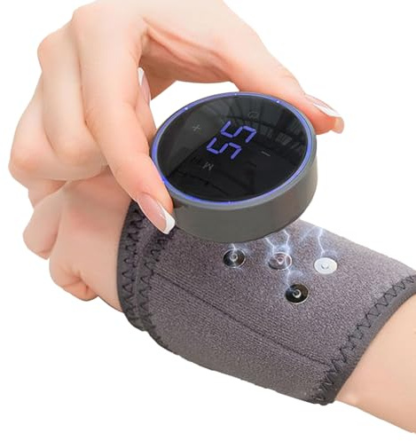 Bandage Chauffant Pour Poignet,Réglable 1200mAh Chauffe-Mains Avec Massage | Coussin Chauffant Attelle Poignet Pouce | Pour Hiver Extérieur Bras Spa À Domicile Post-Entraînement Routine Fitness