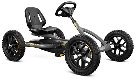 BERG Buddy Classic l GoKart | Kinderfahrzeug, Tretfahrzeug mit hohem Sicherheitsstandard, Luftreifen und Freilauf, Kinderspielzeug geeignet für Kinder im Alter von 3-8 Jahren (Cross Grey)