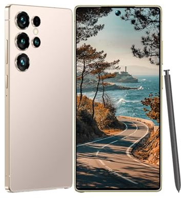 Maustron U25 Ultra Smartphone | Display da 7,3 pollici, Android 14, Dual SIM, Quad-Core, 256 GB ROM, GPS e riconoscimento facciale – oro