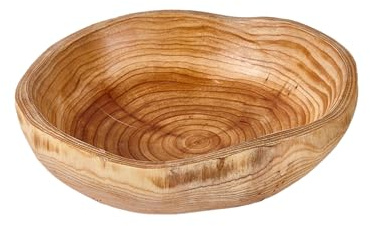 Genérico Cuenco para servir con forma de madera - Cuenco de madera rústico | de bandeja de postre para comedor, para frutas, mostrador de cocina, cocina, comedor de frutas, postre,