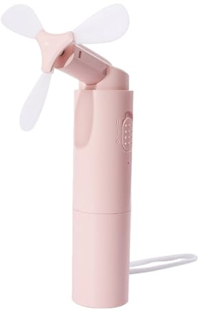 HuddleGlow Mini Ventilador de Mano, PortáTil, Recargable, 3000 MAh, Alimentado por BateríA USB, Tiempo de EjecucióN de MáS de 22 Horas, PequeñO Ventilador de Mano, Color Rosa