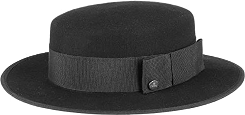 LIERYS Filzhut Kreissäge Damen Herren Sombrero Cordobes Made in Italy Spanischer Wollhut Flamenco mit Ripsband Sommer Winter schwarz 56 cm