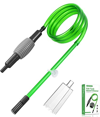 POPETPOP Limpiador de Grava para acuarios Kit de Limpieza con sifón al vacío para Tanque de Peces para Cambio de Agua y Limpieza de Arena con Filtro