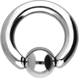 PIERCINGLINE Chirurgenstahl Klemmkugelring BCR Piercing für Lippe Ohr Tragus Helix | Farb & Größenauswahl
