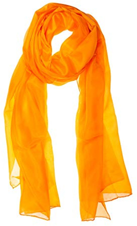Tinitex Seidenschal Halstuch Schal XXL Mandarine Orange Seide 180x90cm