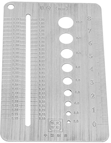 Schraubenlehre Platte Edelstahl-Schraubenlehre zur mechanischen Prfung von Schrauben und Muttern
