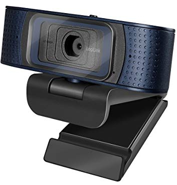 LogiLink UA0379 - Konferenz HD-USB-Webcam Professional, 80° Weitwinkelobjektiv, Dual-Mikrofon mit Rauschunterdrückung, Autofokus, Sichtschutzabdeckung, für Videokonferenzen & Live-Streaming, schwarz