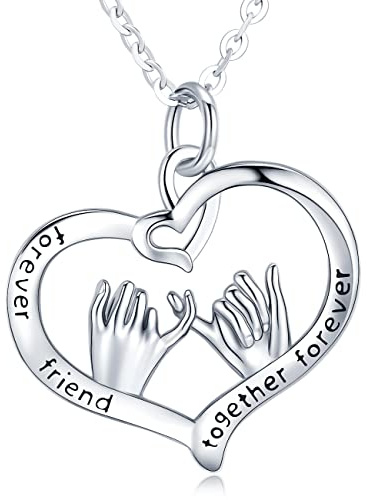Schwester Halskette 925 Silber Schwestern Anhänger Schmuck für Frauen