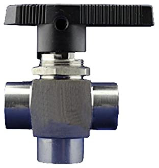 JUN-STORE Kugelhahn Fit für 1/ 4Inch SS304 Edelstahl T- Stück 3-Wege-Kompressionsanschlusskugelhahn Senmiao-Th.