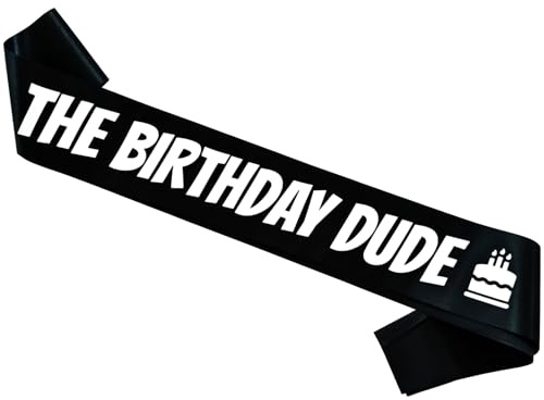 Magnusson's Garden Birthday Dude Sash for Birthday Boy, Birthday Sash for Men, Birthday Party Decorations and Supplies for Boys, Birthday Gifts for Husband, Boyfriend, Son, Brother