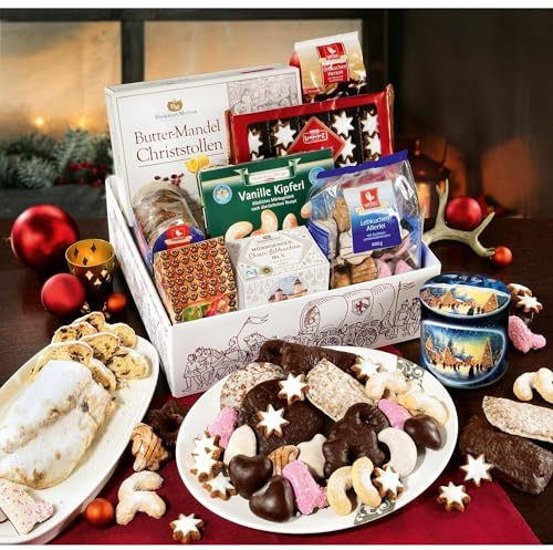 LEBKUCHEN WELT Weihnachtspaket Gebäckmischung ca. 2.270g Lebkuchenmischung Geschenkpaket Weihnachtsmischung Geschenkbox Gebäckmischung Präsent-Box Weihnachtspaket