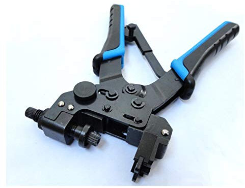 PAKLIF Herramienta crimpadora Herramienta de compresión de compresión for Cable coaxial RG6, RG59 CATV F, BNC, Conectores RCA Alicate for engarzar Alta Resistencia y Buena dureza