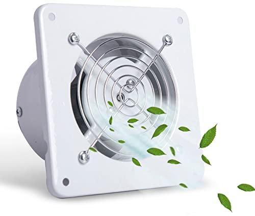 PBWIGS 20W Exhaust Fan 4 Inch Small Powerful Kitchen Extractor Fan With Backflow Flap Wall Mounted Smoke Vent Silent For Home Bathroom Garage Offices Attic Laundry Toilets (Size : White)