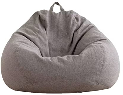 AD.CON Puf Interior con Relleno de Perlas EPS, Sillón Relajante, Cojín de Asiento, Cojín para el Suelo, Bolsa de Frijoles (XL, Gris Oscuro)