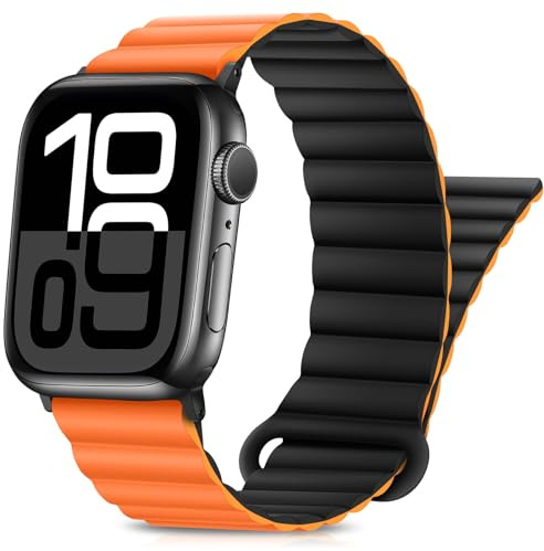 HITZEE Compatible with Apple Watch Strap 49/46/45/44/42/41/40/38mm, Double Sided Wearable Magnetic Band Compatible for iWatch Ultra 3/2/1 Series 11 10 9 8 7 SE3 6 5 4 3 2 1