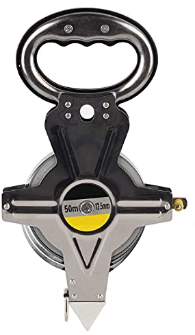 Reel Tape Measure,Steel 100M Tape,Steel Tape Measure 50M Reel Surveying Stainless Surveyor Measures 50M Stainless Steel Tape Measure Retractable Metric Construction Surveying Tool