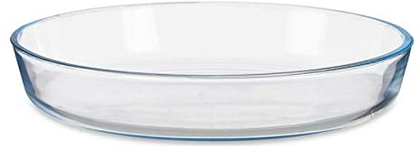Vivalto Fuente para Horno Transparente Vidrio de Borosilicato (25,5 x 4,5 x 25,5 cm)
