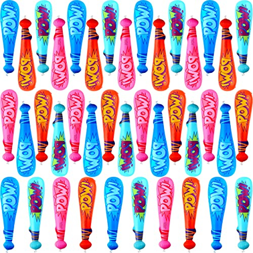 Sonarun Confezione da 40 mazze da baseball gonfiabili da 50,8 cm, giocattolo gonfiabile, per carnevale, compleanno, piscina, baseball, feste a tema bomboniere