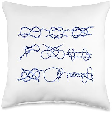 Sailing knot knotting Throw Pillow, 16x16, Multicolor