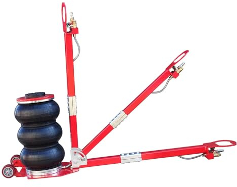 Pneumatischer Wagenheber 3T, Druckluft Wagenheber Luftwagenheber Autoheber 150-400 mm Heber 6600lbs Kapazität, Rangierwagenheber Pneumatik Heber Luftheber mit Einstellbar Langer Griff