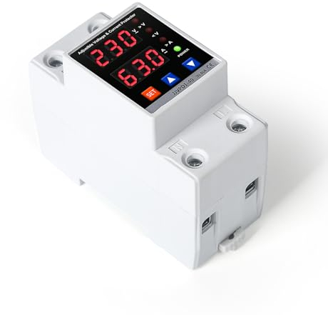 Ailao Überspannungsschutz Hutschiene Blitzschutz Surge Protector AC 230V 40A LED Überspannungsableiter Automatische Abschaltung bei Überspannung und Neustart, Haushalt Überspannungsschutz.