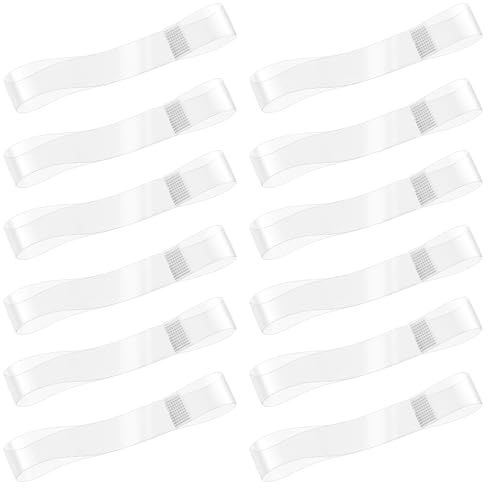 ASTER 12 Pairs Invisible High Heel Shoe Straps, Transparent Detachable Shoe Straps for Heels, Women Elastic Shoe Laces Anti Loose Shoelace Belt Shoes Band for Holding Loose High Heel