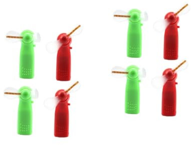 Garneck 8pcs Usb Fan Silent Powerful Mini Handheld Fan Led Light Table Cooler for Home and Office Glowing Patterns Random Color