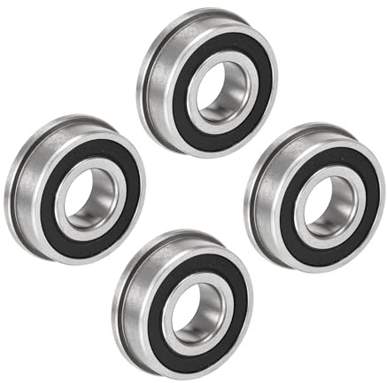 Kozelo 4Pcs F6202-2RS Flange Ball Bearing - [15x35x11mm] Replacement Precision Bearing Chrome Steel for Industrial Equipment, Double Sealed