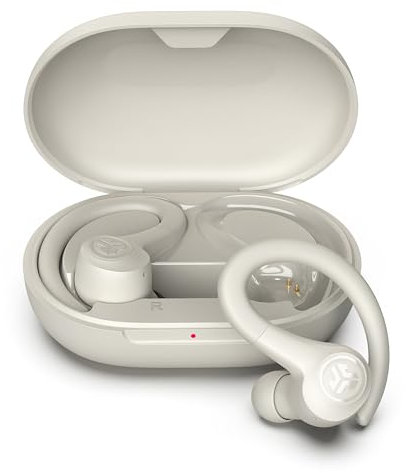 JLab Go Air Sport+ Running Headphones - True Wireless Headphones Bluetooth, Hook Over Ear Earbuds for Sports & Gym, 35+ H Playtime In Ear Buds, IP55 Sweat-Resistant, Be Aware Mode, Sand