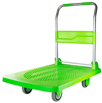 TETEOLALA Karren, Plattformwagen, Handwagen für Zuhause, zusammenklappbarer LKW-Wagen, Robustes Flachbett, Transport, Lager, Büro, Garten, 200–300 kg/B