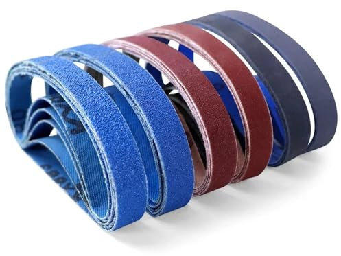 Bandas De Lija 30 unidades de cintas de lijado en barra de 19 mm x 305 mm, rodillos abrasivos, papel de lija, cintas abrasivas, lijadora de banda for afilar, esmerilar y pulir Para Lijadora De Banda
