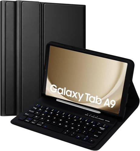 KTOITION Custodia con Tastiera per Samsung Tab A9 8.7, Cover Tastiera Italiano Bluetooth Rimovibile per Samsung Galaxy Tab A9 2023 8.7 Pollici (1)
