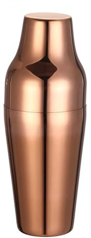 RLVYTA Cocteleras Coctelera de Acero Inoxidable - Estilo Francés - 20 OzCoctelera de 2 Piezas Accesorios para Barra(Copper Plated)