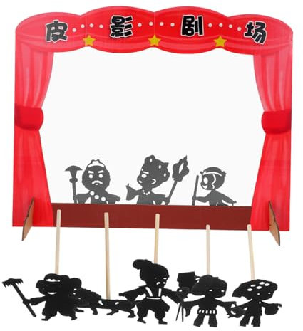 Toyvian 1satz DIY Schattenpuppen Bastelset Für Junge Mädchen Kreatives Rollenspiel Und Familienaufführungen Mit Puppentheater Zubehör Und Geschichtenerzähler-Tools