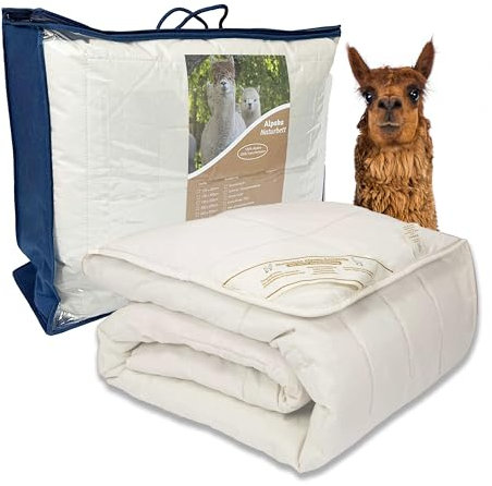 Abolengo de Alpaca Standard Line Baby Alpaka Bio Bettdecke 135x200 (Füllung ca. 800g) - Frühling Sommer - temperaturausgleichend - inkl. Aufbewahrungstasche