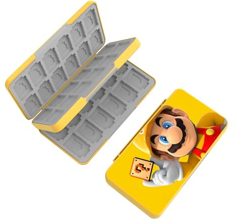 BAYINBROOK Custodia per Schede di Gioco, Custodie Giochi Switch, Portatile di Grande Capacità, Con 48 Slot per Cartucce di Gioco e 48 Slot per Schede SD, Scatola per Carte con Fodera in Silicone (S2)