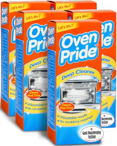 Oven Pride Oven Cleaner - 500ml Complete Oven Cleaning Kit with Safety Gloves & Cleaning Bag - Cleans First Time - Oven Cleaner Heavy Duty - Degreases Oven Without Scrubbing | 5 Pack