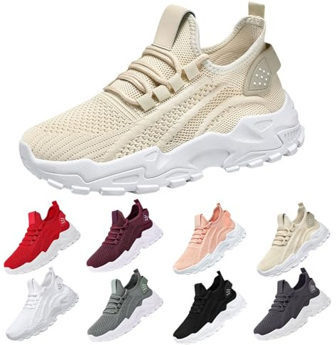 Scarpe Donna Sneakers da Sportive Leggere Moda Comode Traspirante Pelle Ortopediche Outdoor Antiscivolo Sneakers Donna Eleganti