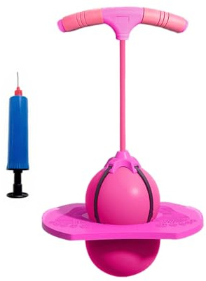 PogoBall mit Griff für Kinder & Erwachsene, Stabiler Hüpfball Sprungball BalanceTrainer für Koordination & Fitness, Outdoor & Indoor Hüpfspielzeug fürJungen & Mädchen, Belastbar bis 90kg